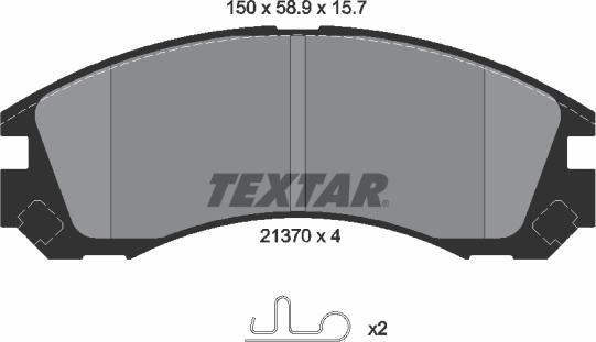 Textar 2137001 - Kit de plaquettes de frein, frein à disque www.parts5.com