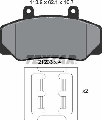 Textar 2123302 - Set placute frana,frana disc www.parts5.com