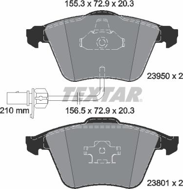 Textar 2395001 - Set placute frana,frana disc www.parts5.com