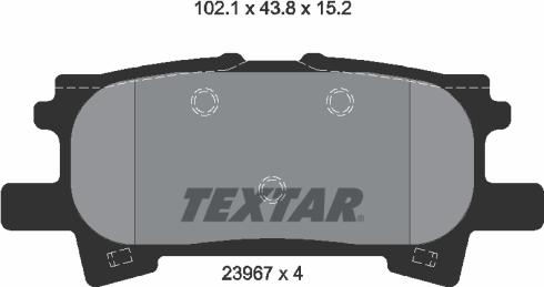 Textar 2396701 - Brake Pad Set, disc brake www.parts5.com