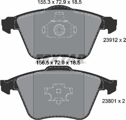 Textar 2391201 - Bremsbelagsatz, Scheibenbremse www.parts5.com