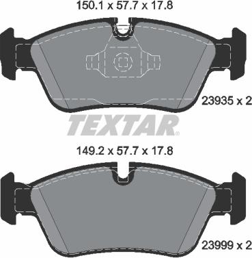 Textar 2393501 - Juego de pastillas de freno www.parts5.com