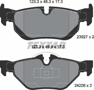 Textar 2392701 - Fékbetétkészlet, tárcsafék parts5.com