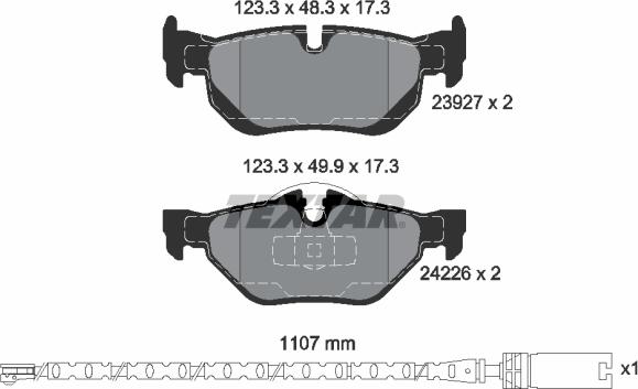 Textar 2392707 - Set placute frana,frana disc www.parts5.com