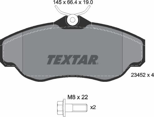 Textar 2345201 - Set placute frana,frana disc www.parts5.com