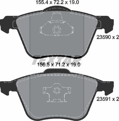 Textar 2359001 - Set placute frana,frana disc www.parts5.com