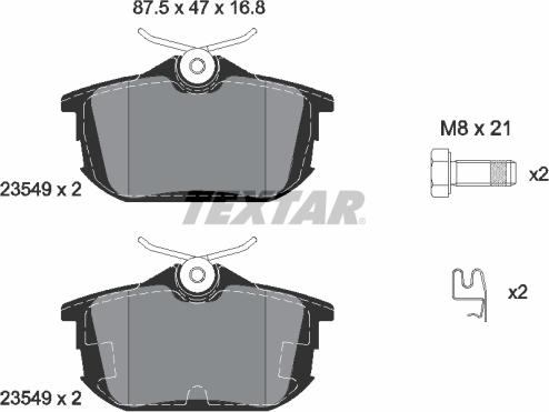 Textar 2354901 - Set placute frana,frana disc www.parts5.com