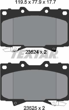 Textar 2352402 - Brake Pad Set, disc brake www.parts5.com