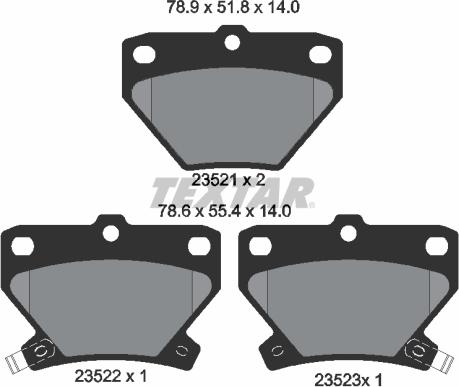 Textar 2352101 - Set placute frana,frana disc www.parts5.com