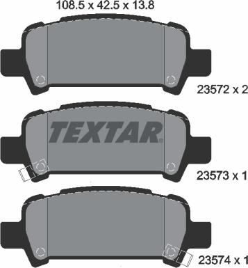 Textar 2357202 - Brake Pad Set, disc brake www.parts5.com