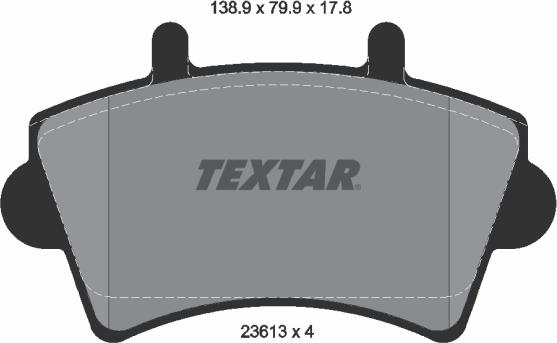 Textar 2361301 - Bremsbelagsatz, Scheibenbremse www.parts5.com