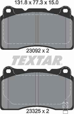 Textar 2309204 - Jarrupala, levyjarru www.parts5.com