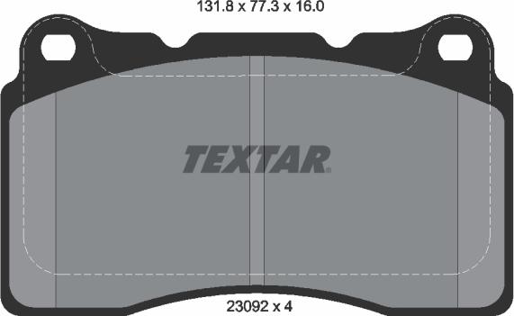 Textar 2309203 - Σετ τακάκια, δισκόφρενα www.parts5.com