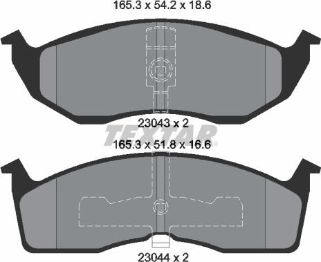 Textar 2304301 - Set placute frana,frana disc www.parts5.com