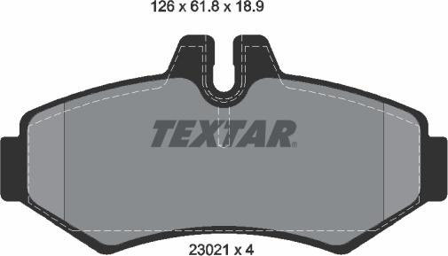 Textar 2302101 - Sada brzdových platničiek kotúčovej brzdy www.parts5.com