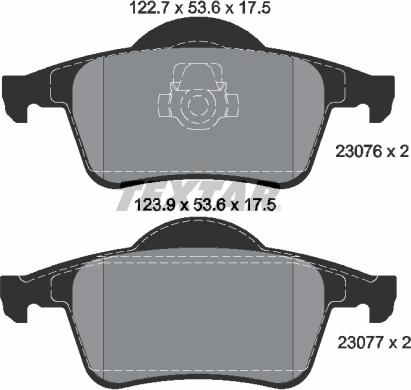 Textar 2307602 - Brake Pad Set, disc brake parts5.com