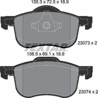 Textar 2307303 - Set placute frana,frana disc www.parts5.com