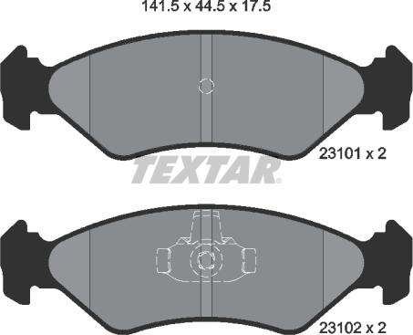 Textar 2310101 - Set placute frana,frana disc www.parts5.com