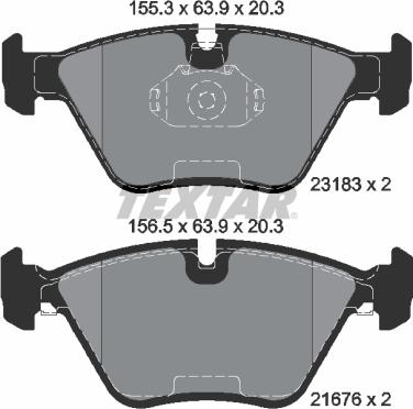 Textar 2318302 - Set placute frana,frana disc www.parts5.com