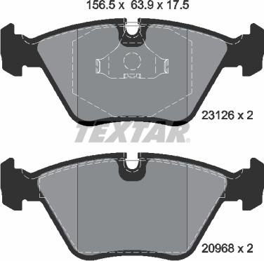 Textar 2312601 - Brake Pad Set, disc brake parts5.com