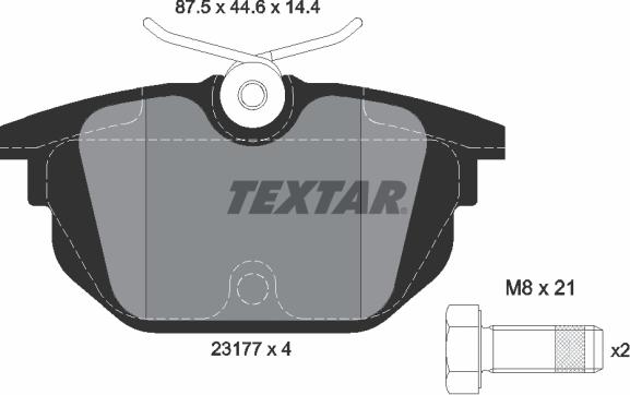 Textar 2317703 - Bremsbelagsatz, Scheibenbremse www.parts5.com