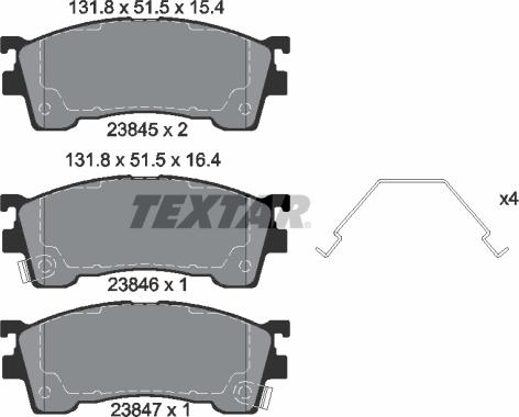 Textar 2384504 - Set placute frana,frana disc www.parts5.com