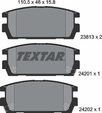 Textar 2381301 - Set placute frana,frana disc www.parts5.com