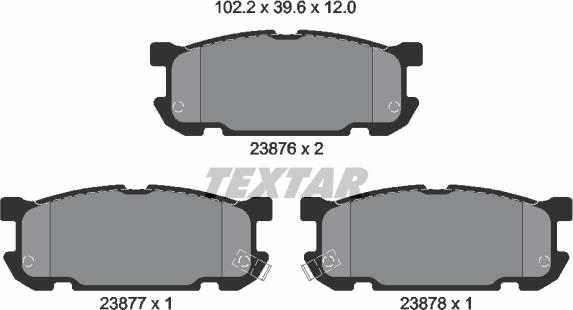 Textar 2387601 - Set placute frana,frana disc www.parts5.com