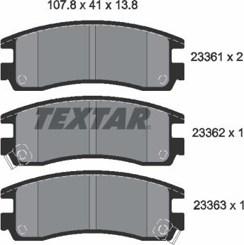 Textar 2336101 - Set placute frana,frana disc www.parts5.com