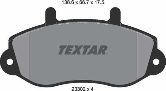 Textar 2330201 - Set placute frana,frana disc www.parts5.com