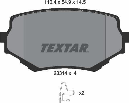 Textar 2331401 - Brake Pad Set, disc brake www.parts5.com