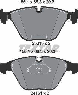 Textar 2331303 - Brake Pad Set, disc brake www.parts5.com