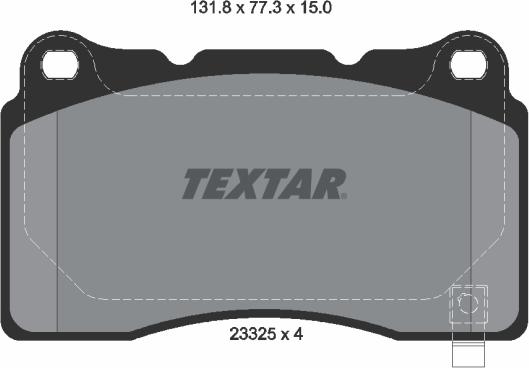 Textar 2332501 - Σετ τακάκια, δισκόφρενα www.parts5.com