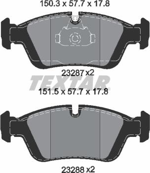 Textar 2328702 - Set placute frana,frana disc www.parts5.com