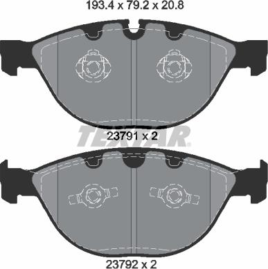 Textar 2379101 - Brake Pad Set, disc brake www.parts5.com