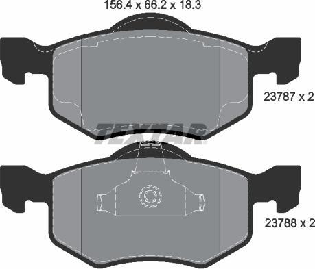 Textar 2378701 - Brake Pad Set, disc brake www.parts5.com