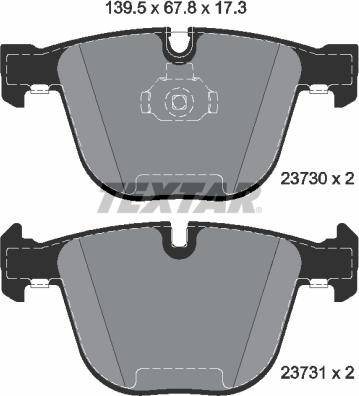 Textar 2373001 - Set placute frana,frana disc www.parts5.com