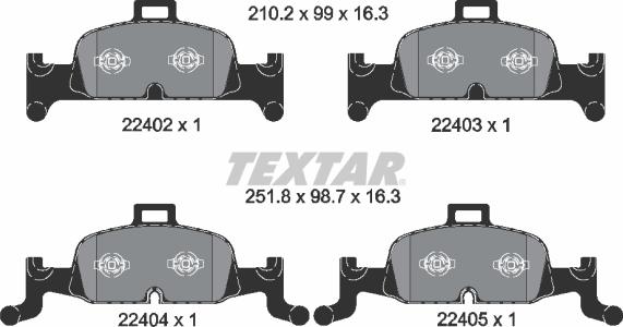 Textar 2240201 - Juego de pastillas de freno www.parts5.com