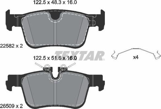 Textar 2258201 - Set placute frana,frana disc www.parts5.com