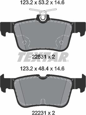 Textar 2253105 - Set placute frana,frana disc www.parts5.com