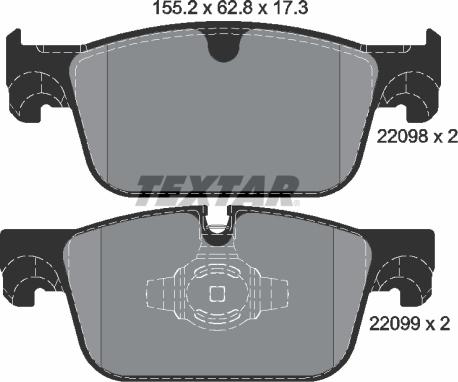 Textar 2209801 - Set placute frana,frana disc www.parts5.com