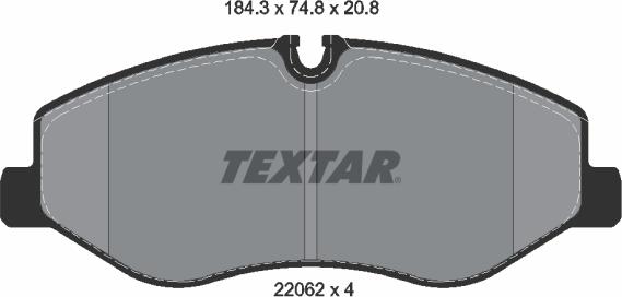 Textar 2206201 - Brake Pad Set, disc brake www.parts5.com