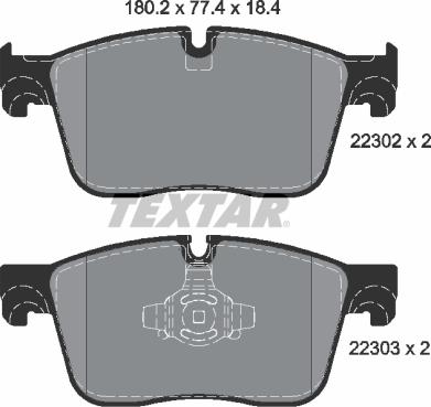 Textar 2230201 - Brake Pad Set, disc brake www.parts5.com