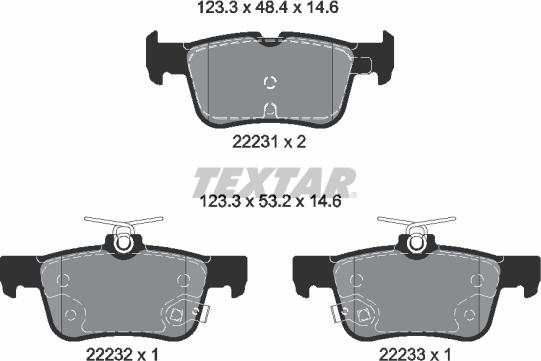 Textar 2223103 - Set placute frana,frana disc www.parts5.com