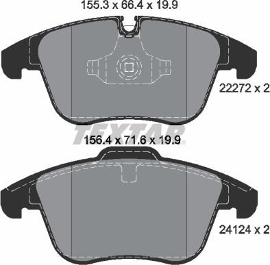 Textar 2227201 - Brake Pad Set, disc brake www.parts5.com