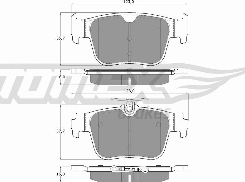 TOMEX brakes TX 60-10 - Bremsbelagsatz, Scheibenbremse www.parts5.com