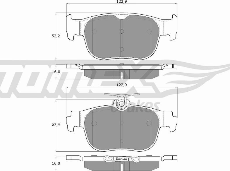 TOMEX brakes TX 60-11 - Brake Pad Set, disc brake www.parts5.com