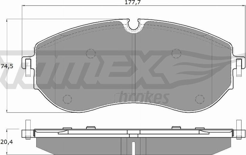 TOMEX brakes TX 19-96 - Brake Pad Set, disc brake www.parts5.com