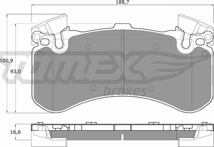 TOMEX brakes TX 19-44 - Zestaw klocków hamulcowych, hamulce tarczowe www.parts5.com