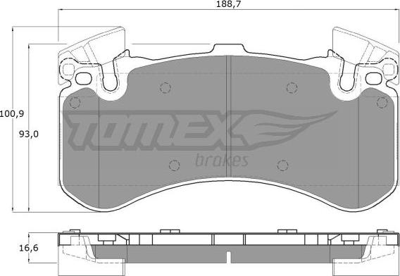 TOMEX brakes TX 19-44 - Комплект спирачно феродо, дискови спирачки www.parts5.com